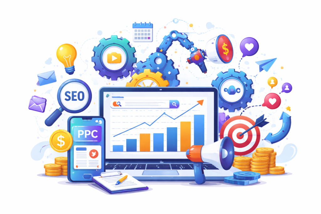 Modern Digital Marketing Playbook: SEO, PPC, Content & Automation for Maximum ROI