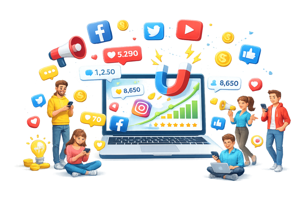 Social Media Marketing for Brand Visibility and Community Engagement